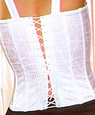 Corset with patterned satin